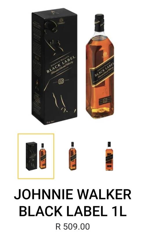 Johnnie Walker Black Label 12 Year Old 1 Litre