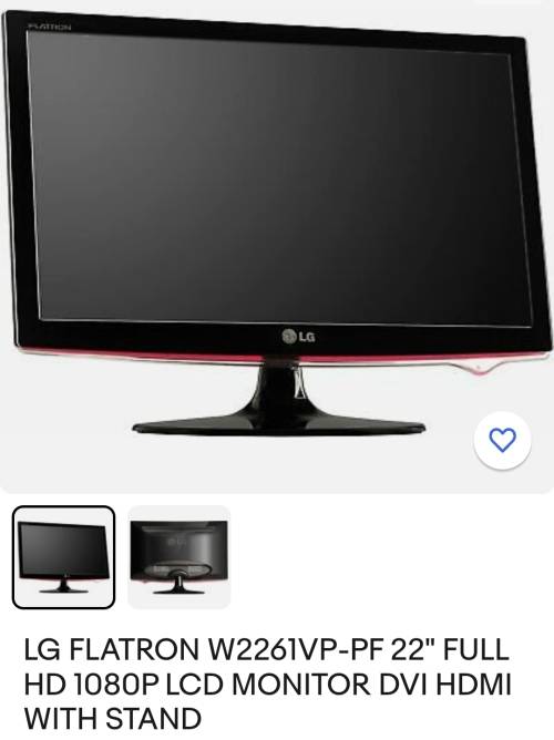 LG Flatron W2261VP-PF 22 Inch Full HD 1080P LCD HDMI Monitor