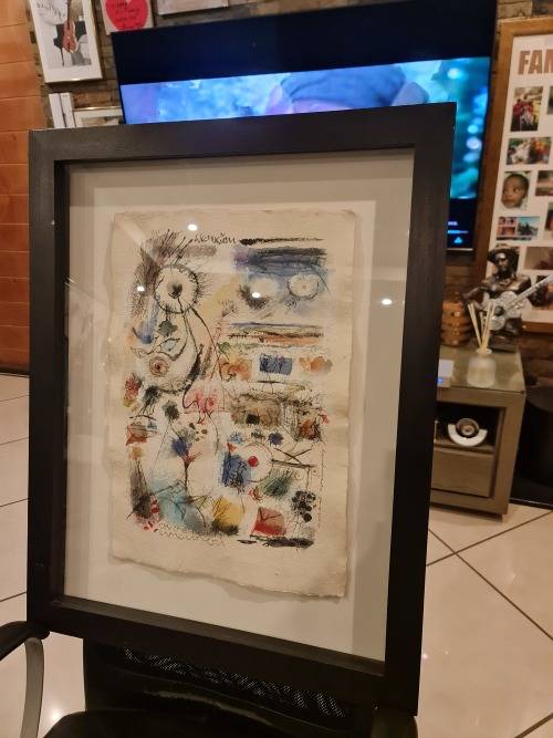 Martin Wenkidu - On the Beach Mixed Media Art