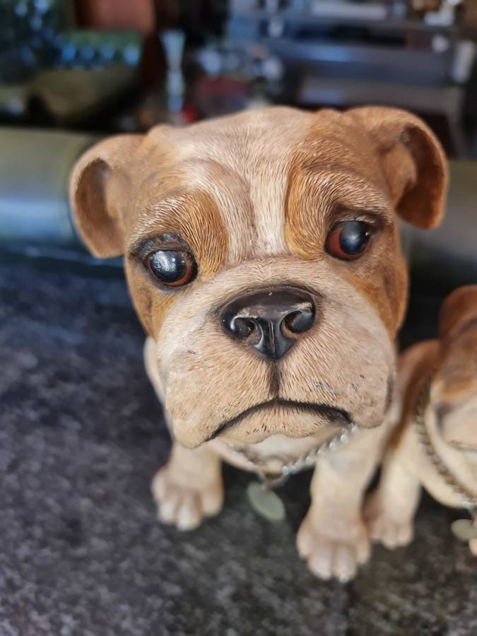 Leonardo Collection of a Bulldog and Puppy Ornament