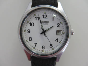 1992 Seiko White Dial Calendar Quartz Watch