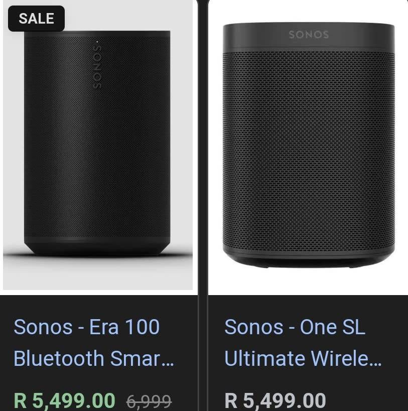 Sonos One SL Wireless Smart Speakers Pair - Black