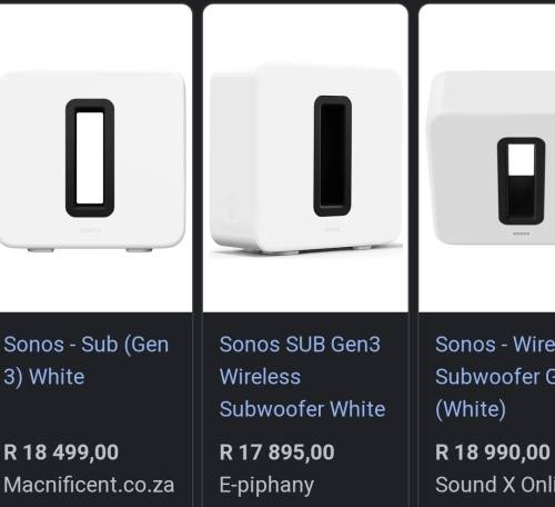 Sonos Gen 3 Wireless Premium Subwoofer