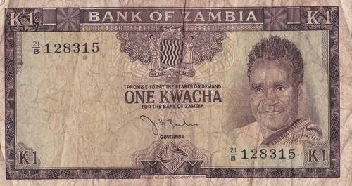 One KWACHA - BANK OF ZAMBIA
