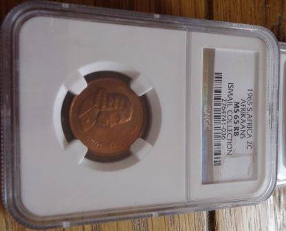 1965 AFRIKAANS 2c NGC GRADED MS65R/B