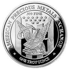 APMEX SILVER BULLION COINS - I OZ .999 PURE SILVER