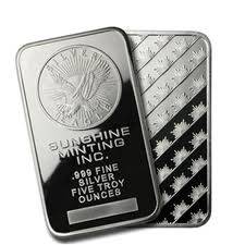 SUNSHINE MINT 1 OUNCE PURE SILVER .999 BARS