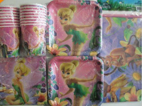 Tinkerbell Deluxe Party Kit For 16 With Empty Treat Buckets