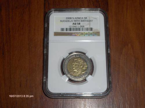 AU 58 Mandela Birthday coin