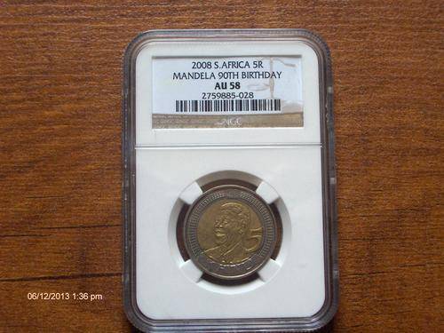 AU 58 Mandela Birthday coin
