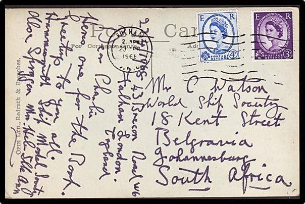 1968 Used Divided Postcard sent from "FULHAM" - No 519 "'Zeus" Struck by Lightning"