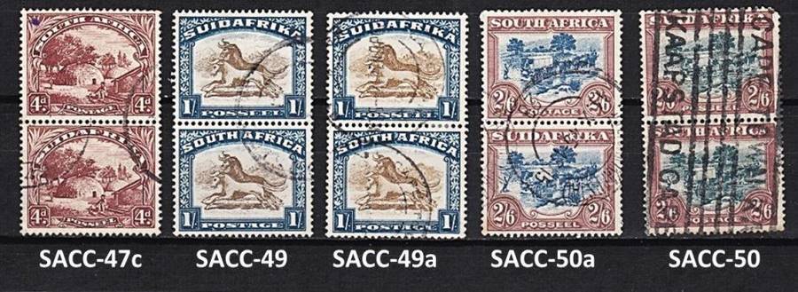 Fantastic Selection of Union Pictorials Vertical Pairs Varieties incl high value SACC 50. SEE SCANS