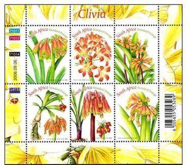 Very Popular 2006 RSA UMM (**) MS - Clivia (6 x Standard Postage Rate)