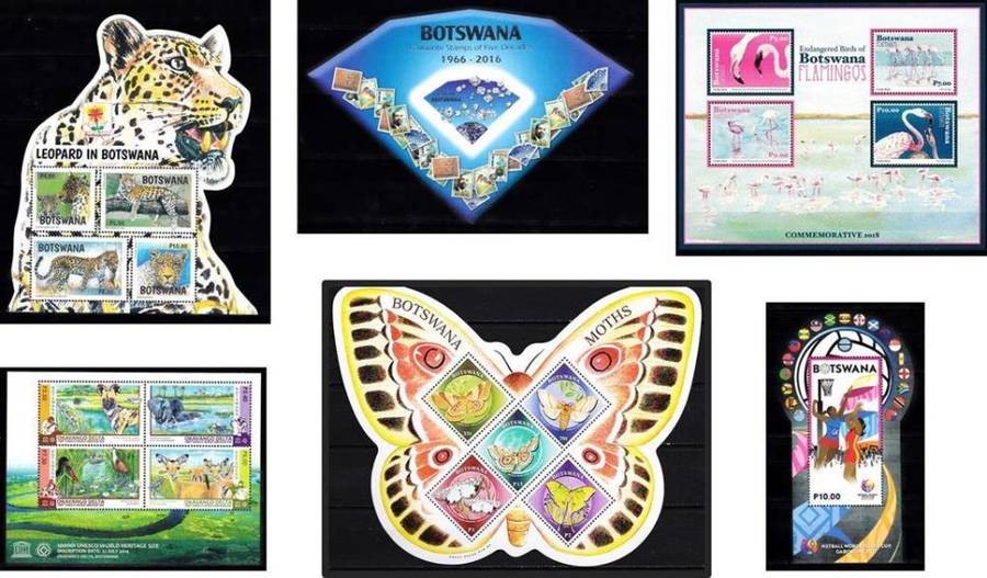 Fantastic Selection of Botswana UMM (**) Mini Sheets (2000, 2014-2018) CV = £40+