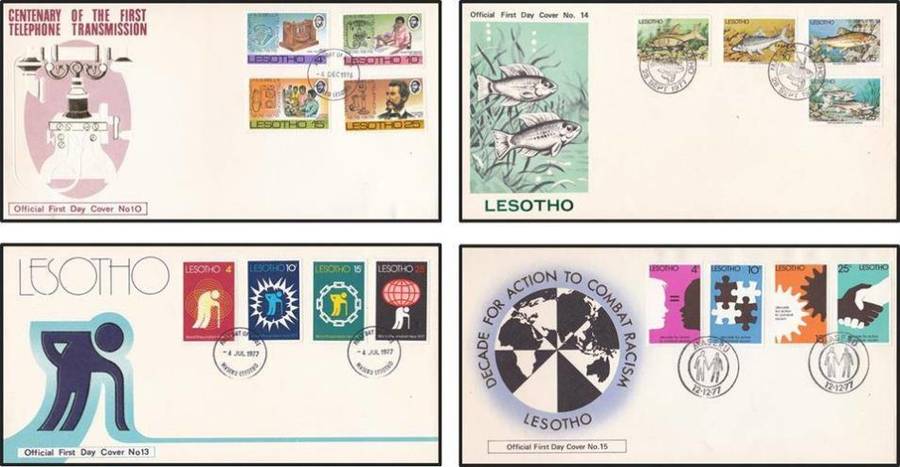 20 x  Lesotho FDC Selection (1976-1980) - 1 x Bid/Cover  *** CV = R1500++ ***