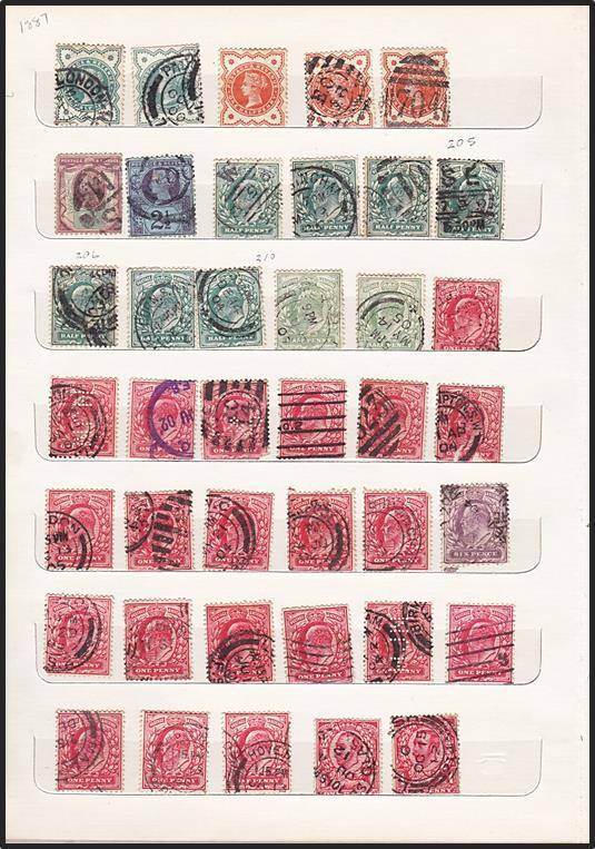 Excellent GBR Collection QV to KGVI in Old Stock Book including PENNY BLACK !!! See All the Scans