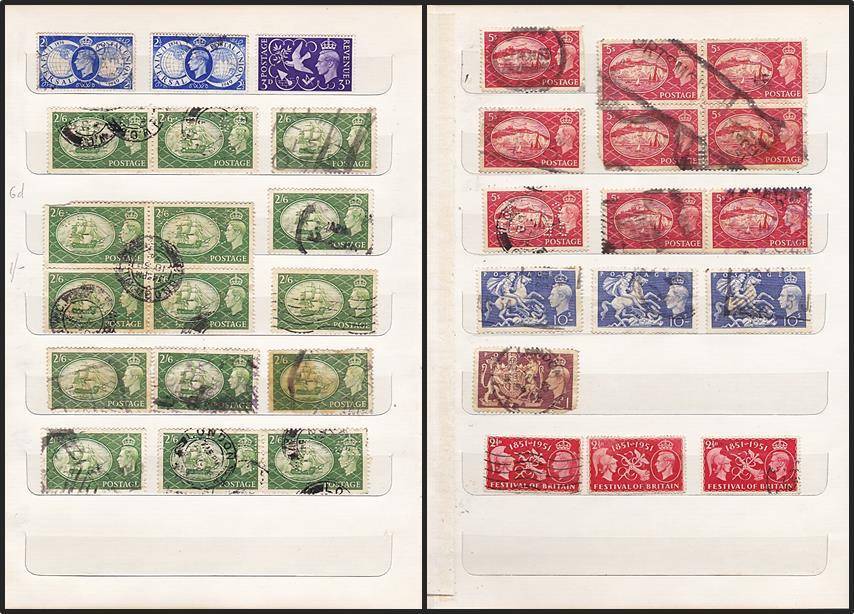 Excellent GBR Collection QV to KGVI in Old Stock Book including PENNY BLACK !!! See All the Scans
