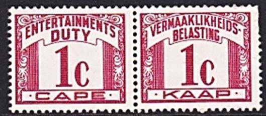 Scare CoGH Entertainment Tax 1c Pair UMM (**) - Barefoot 40  *** CV = £40+++ ***