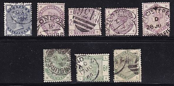 1883-84 GBR QV Fine Used Set (No 9d) Good Postmarking  *** CV = R20,000+ ***