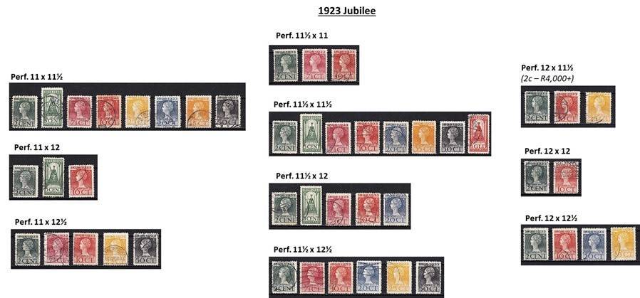 1923 Netherlands Used Collection - 10 x Different Perforation - Nearly Complete *** CV = R7,000+  **