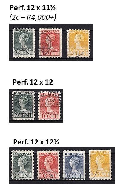 1923 Netherlands Used Collection - 10 x Different Perforation - Nearly Complete *** CV = R7,000+  **
