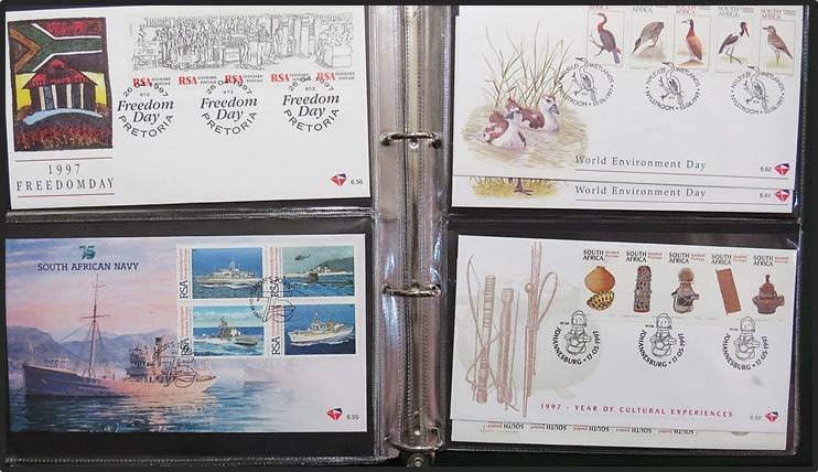 R.S.A. 6th Series Covers including Inauguration & COIN Covers (50+ Different Covers)  in Ringbinder