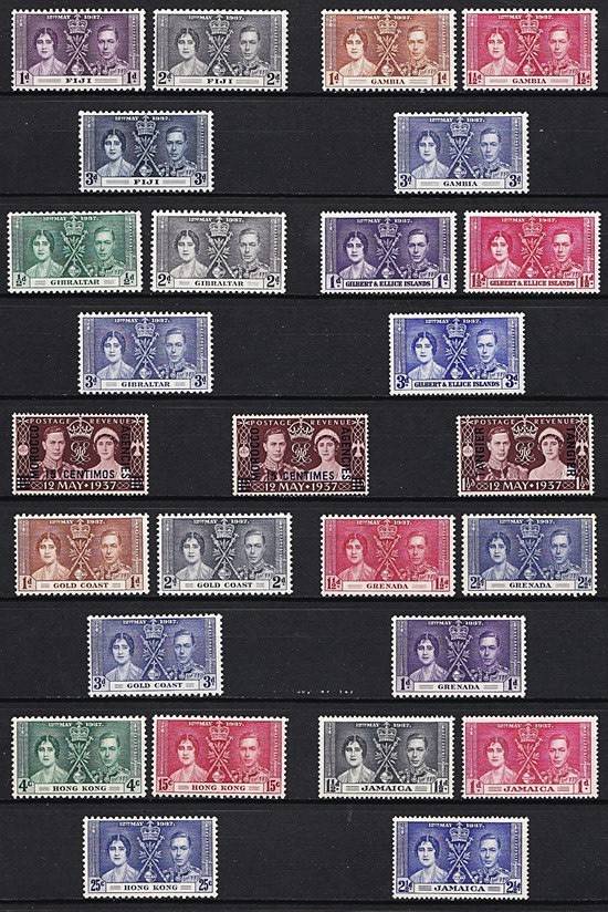 1937 Coronation Complete MM (*) Collection -  Newfoundland Large Set Missing *** CV = R4,000+ ***