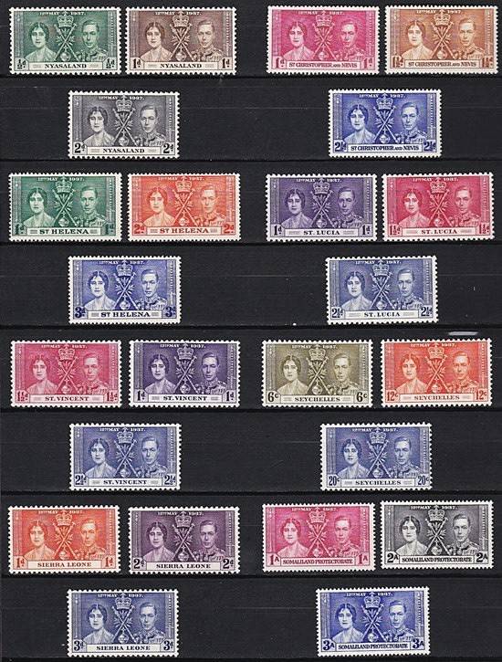 1937 Coronation Complete MM (*) Collection -  Newfoundland Large Set Missing *** CV = R4,000+ ***
