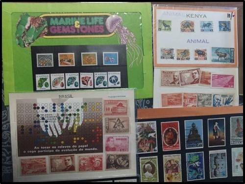 Scratchpatch World Mix in Shoebox - Mostly Off Paper - Stamp Packets, Approval Book etc
