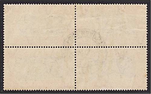 1938 1d Voortrekker CC.79a VFU Block VAR:  Extra Rivit in Wheel Rim - Scarce as Used