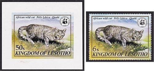 1982 Lesotho Wildlife 50s UMM (**) IMPERF PLATE PROOF (Not 6S as Issued)  RARE RARE RARE