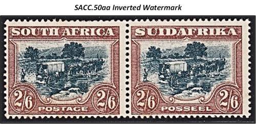 1930 Union 2/6 Roto MM(*) CC.50aa (Inv Wmk) - Gum Stained *** CV  R4,500 ***