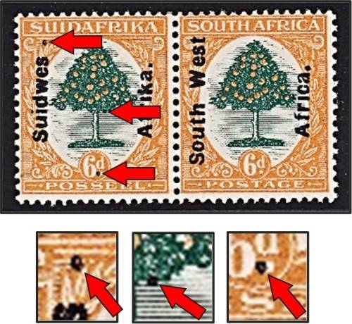 1926 SWA 6d MM(*) CC.66 with 3 x Small but Prominent Black Circles - RARE!