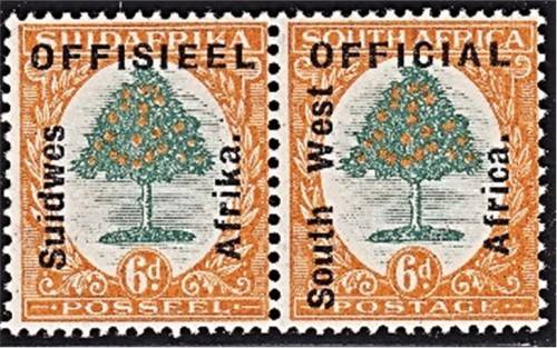 1926 SWA 6d MM(*) OFFICIAL Pair CC.4  *** CV  R3,000 ***