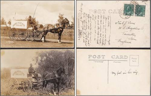 Canada Early 1900`s Transport Thematic Postcards x 4