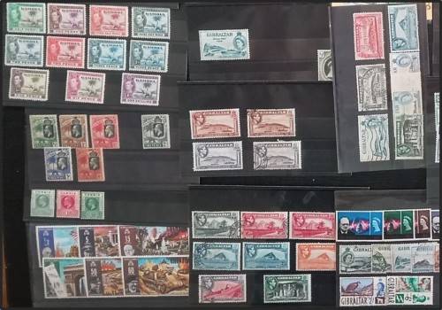 Bulklot: Commonwealth Countries G  Mint/Used on Stock Cards