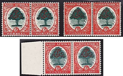1937/46 Union 6d Types 1,2 & 3 UMM(**)  *** CV  R3,350 ***