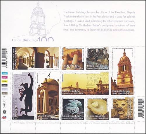 2013 RSA Union Buildings 100 UMM(**) Both Sheetlets  *** CV  R1,250 ***