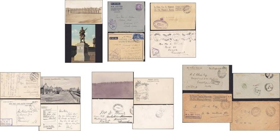 WWII Era Postal History Items: Censored Cachets, On Service etc *** Nice Study Lot ***
