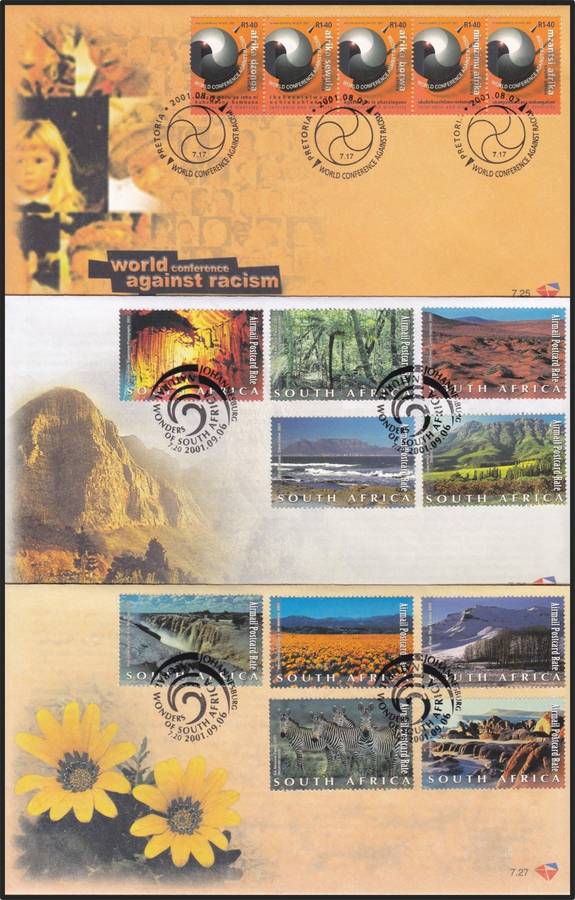 2001 RSA FDCs No.7.8-7.35 Selection @ CV  R1,478