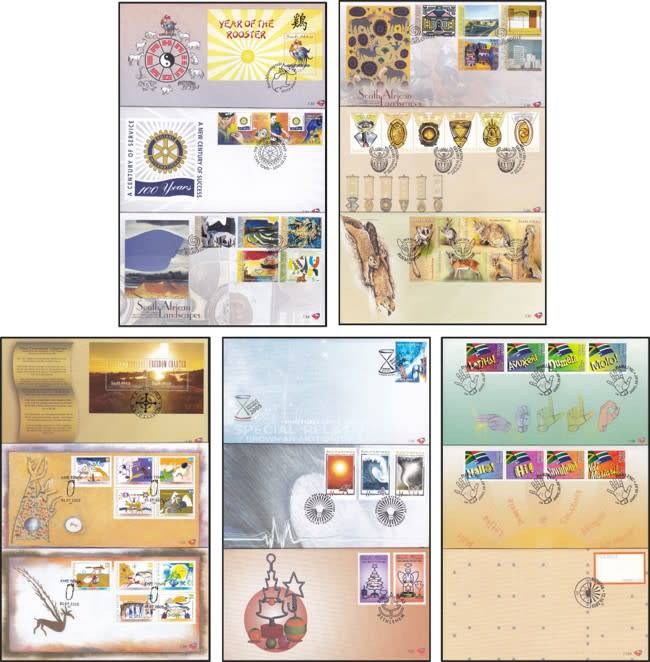 2005 RSA FDCs No. 7.86-7.100  @ CV  R1,335