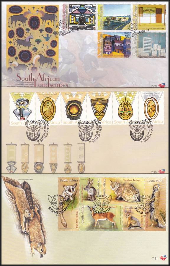 2005 RSA FDCs No. 7.86-7.100  @ CV  R1,335
