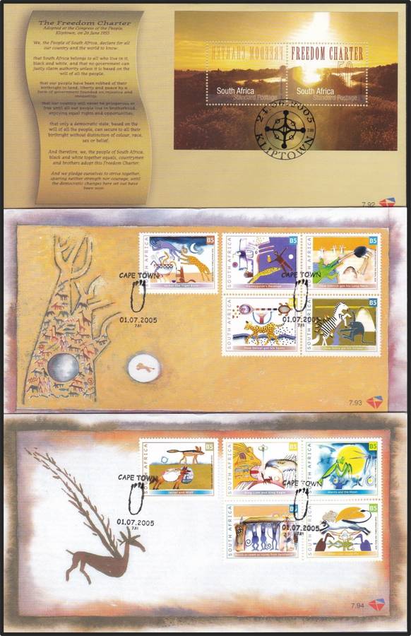 2005 RSA FDCs No. 7.86-7.100  @ CV  R1,335