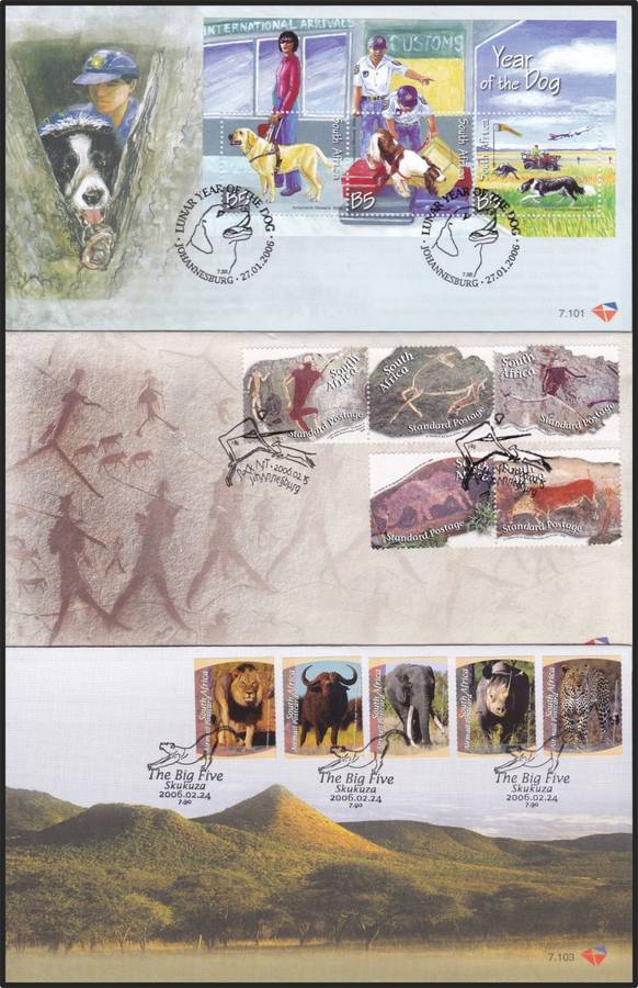 2006 RSA FDCs No.7.101-7.116 @ CV  R1,195