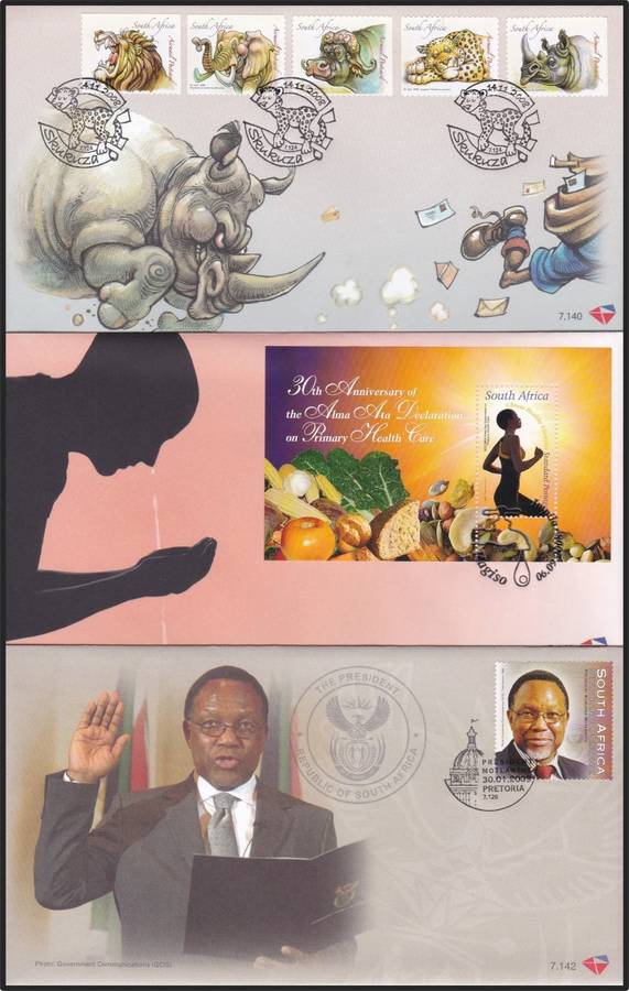 2007/8 RSA FDCs No.7.117-7.1141 @ CV  R1,840