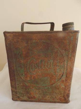 2 GALLON CASTROL OIL CAN - NO LID