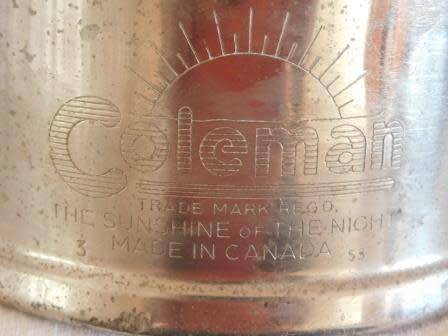 COLEMAN NO 249 - NO GLASS