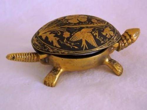 BEAUTIFUL BOJ BRASS TURTLE DESK BELL MADE IN SPAIN