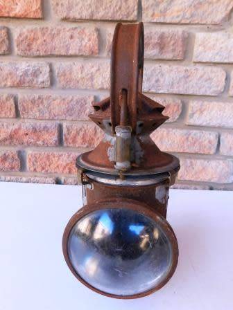 SA RAILWAYS LAMP WITH BLUE AND RED LENSES IN TACT