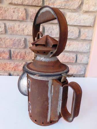 SA RAILWAYS LAMP WITH BLUE AND RED LENSES IN TACT